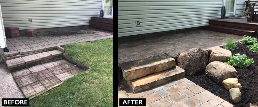 Before and after landscaping Metzger Landscaping